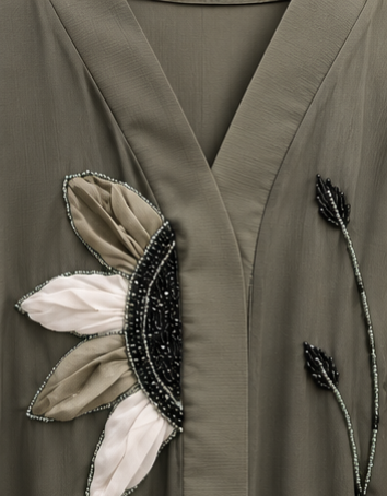 Areesha Petal Appliqué Abaya