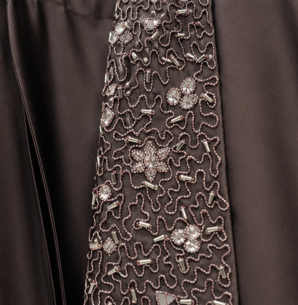 Dilnaz Embellished Lapel Abaya