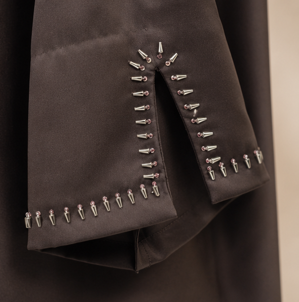 Dilnaz Embellished Lapel Abaya