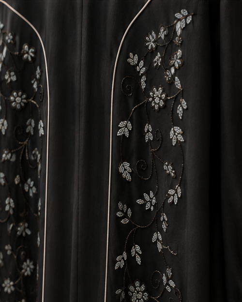 Firdaus Floral Panel Abaya