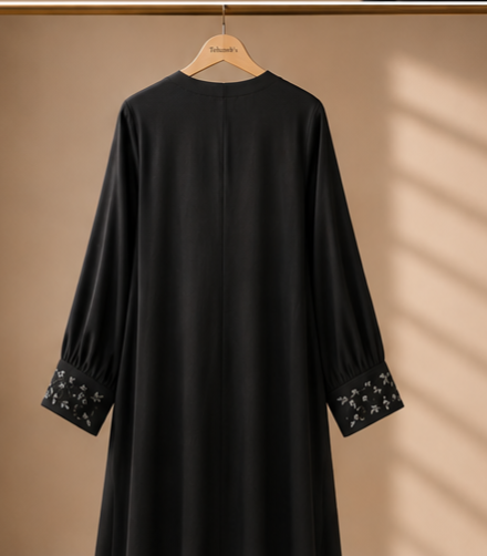Firdaus Floral Panel Abaya