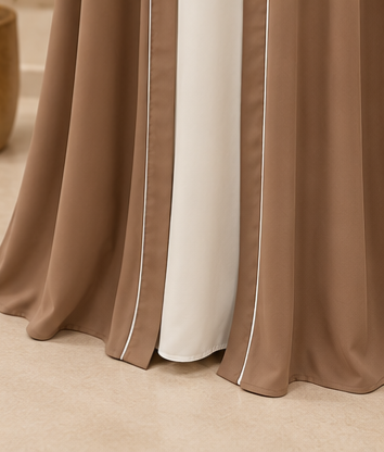 Hafsa Piped Open Abaya