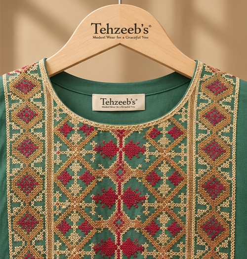 Hana Tatreez Yoke Abaya