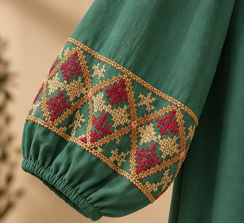 Hana Tatreez Yoke Abaya