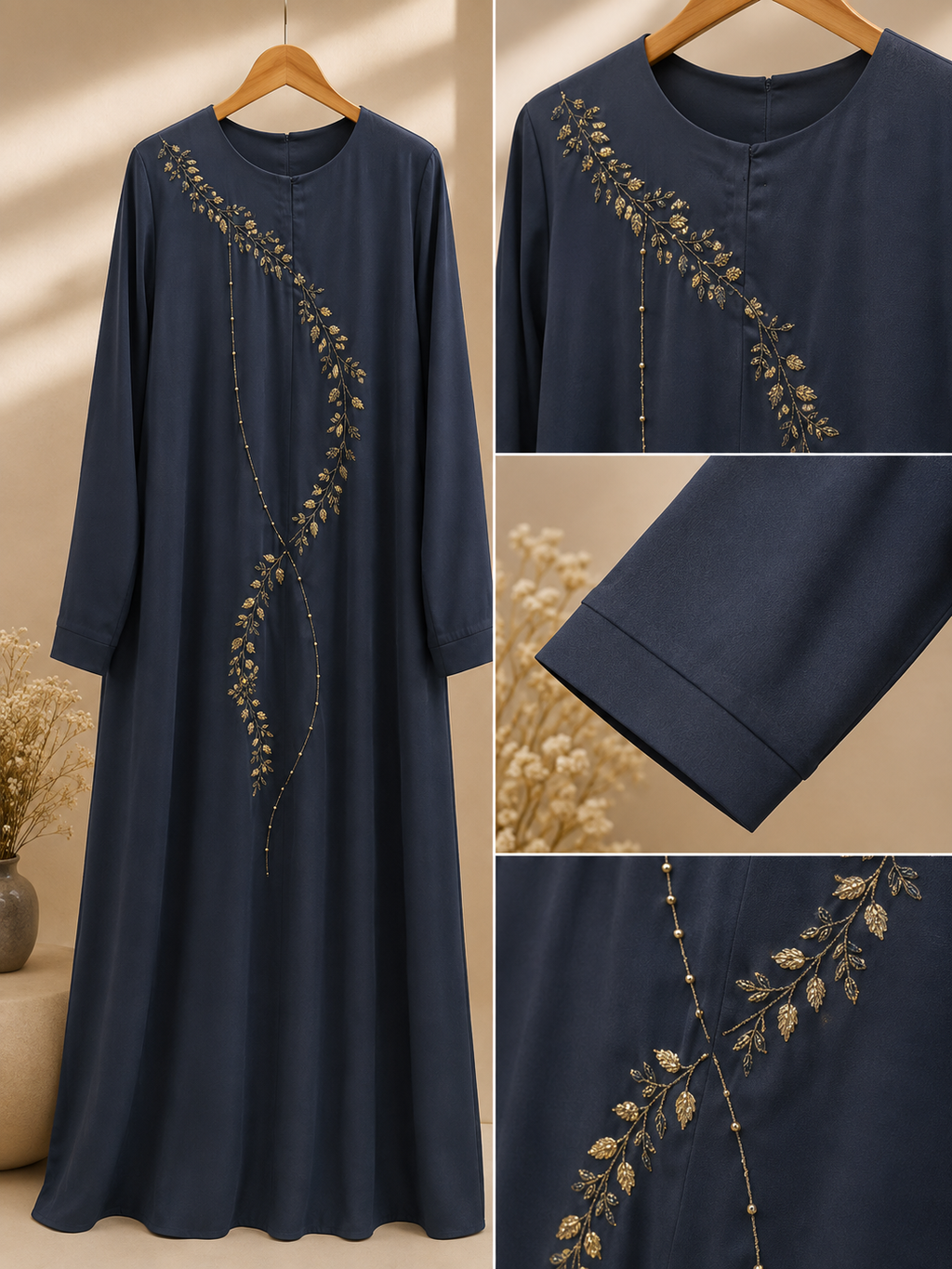 Hiba Golden Vine Abaya