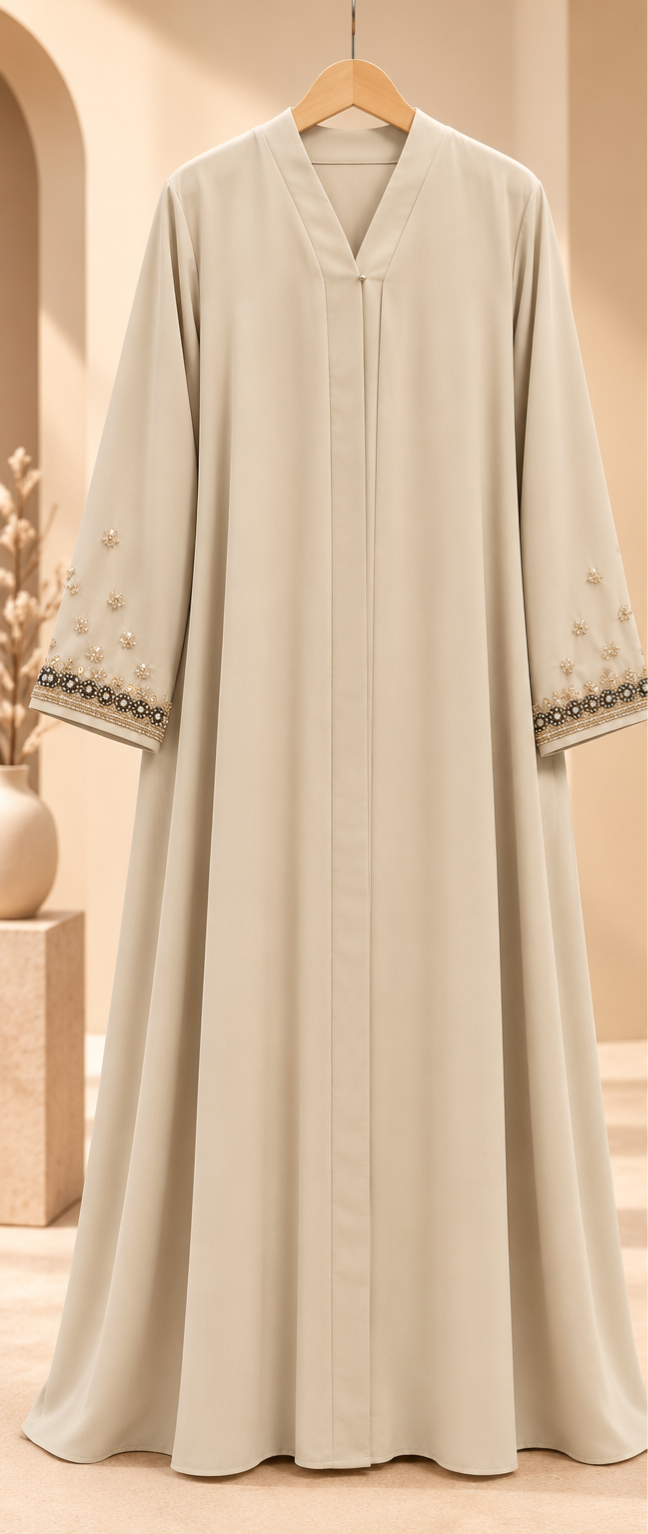 Hooriya Kundan Cuff Abaya