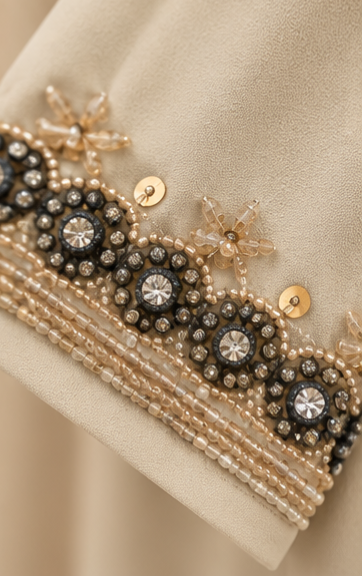 Hooriya Kundan Cuff Abaya
