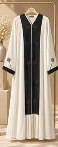 Inaya Monochrome Panel Abaya