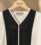 Inaya Monochrome Panel Abaya