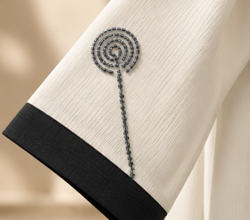 Inaya Monochrome Panel Abaya