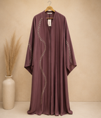 Mahnoor Leaf Vine Open Abaya