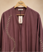 Mahnoor Leaf Vine Open Abaya