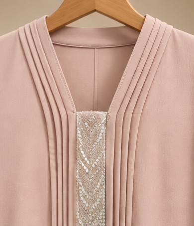 Nashwa Pintuck Crystal Abaya