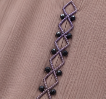 Rida Amethyst Lattice Abaya