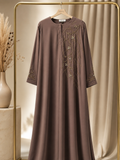 Rukhsar Gold Cord Abaya