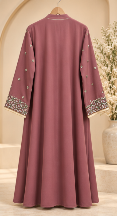 Saira Embroidered Cuff Abaya