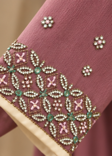Saira Embroidered Cuff Abaya