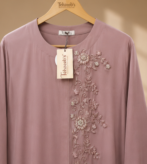 Samreen Tonal Placket Abaya