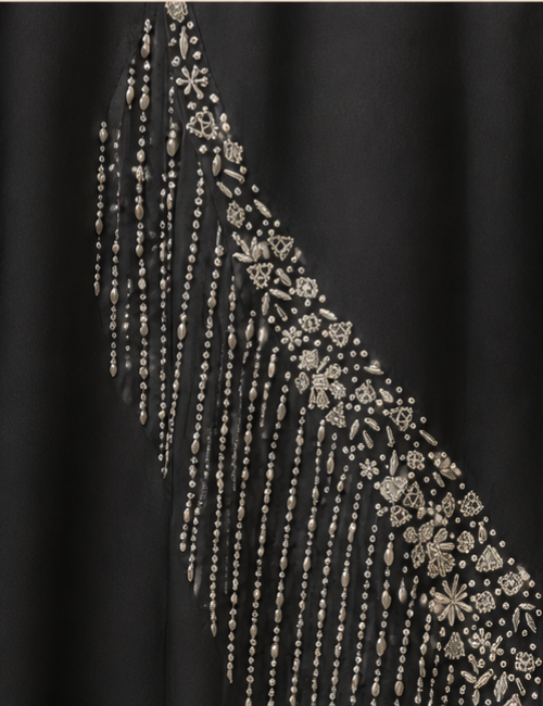 Zohra Crystal Cascade Abaya